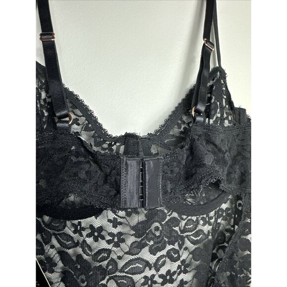 I.N.C. International Concepts Sheer Lace Cup Lingerie Bodysuit‎ Deep Black - Picture 7 of 8